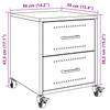 Nightstand White 36 x 39 x 43.5 cm Steel
