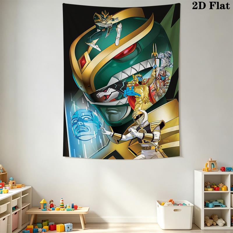 Power Rangers Ultimate Teamup Tapestry Wallmounted Background Cloth Soft Atmospheric Background Cloth Work Of Art