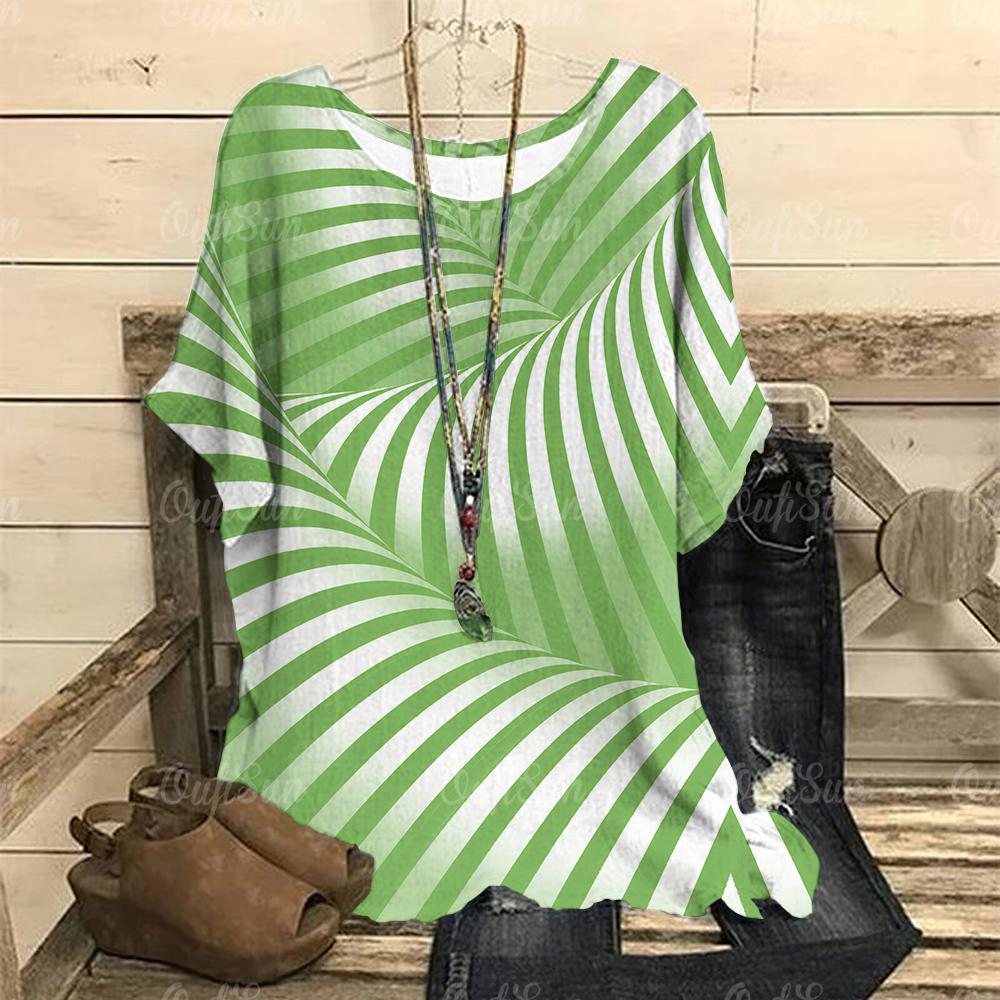 Футболка в стиле ретро для женщин с принтом капель, футболки с коротким рукавом, летний круглый вырез, модный женский свободный свитер