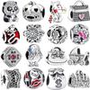 Fashion S925 Silver Charms Beads Pendant Fit Charms Bracelet Bangle Snake Chain Women Girl Necklace Jewelry