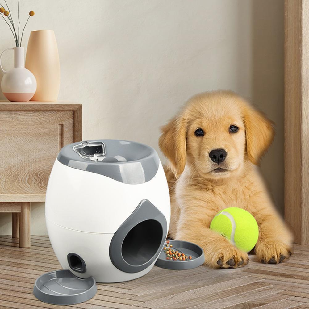 Interactive Dog Ball Thrower Dog Tennis Food Reward Machine Dog Tennis Ball Machine for Small and Medium Dogs