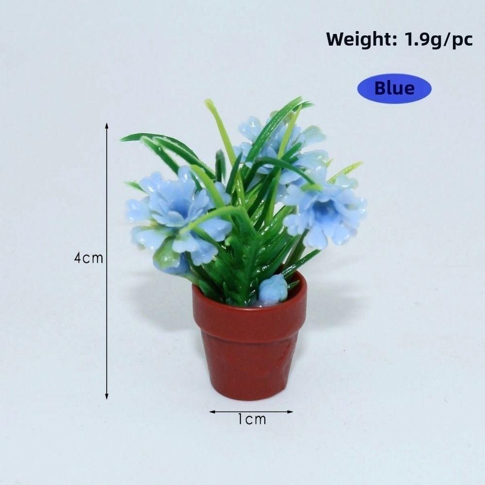 3pcs 1:12 Dollhouse Miniature Green Plant Mini Garden Home Model Doll House Accessories