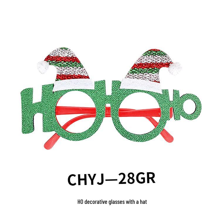 Креативные рождественские очки - Санта, Снеговик, Рога для взрослых и детей