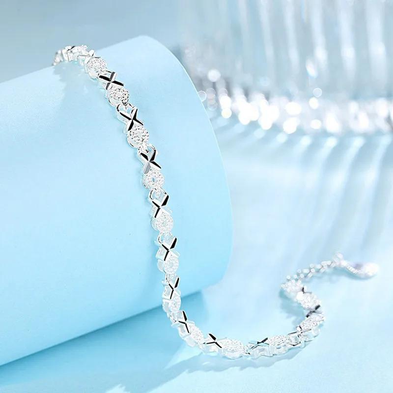 Silver Fashion Multiple Styles Bracelet Chain For Women Fashion Wedding Party Beautiful Jewelry Gift CLE