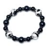 Size Strongest Four Divine Beasts Bracelet Morion Matte Onyx Four Divine Beasts Silver Carved Onyx Natural Stone Power Stone Bracelet Comes with