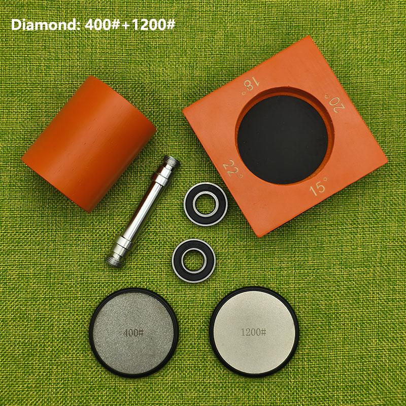 Новая роликовая точилка для ножей, четырехсторонний алмазный точильный камень, 15/18/20/22 градуса, магнитный угловой ролик для заточки кухонных ножей