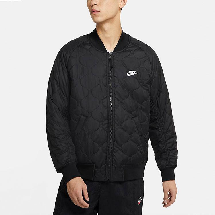 Nike Puffer Jackets Men's Black Baseball Collar Moderate CZ9999-011