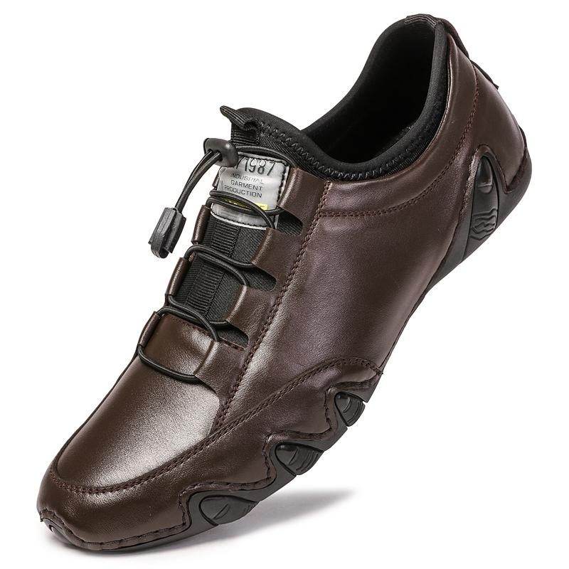 Мужская кожаная повседневная обувь Обувь для вождения