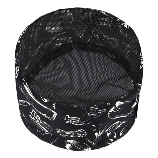 Chef Hat Unisex Kitchen Hat Hotel Restaurant Cook Cap Good Breathability Hollow Mesh Top Waiter Chef Work Cap Workshop Factory Hat