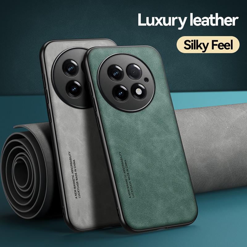 Shockproof Case for OnePlus 13 13R 12 12R Protective Cover Built-in Magnetic Suction Car Holder Coque Funda Capa