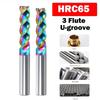 U-groove 3 Flute End Mill HRC65 Engraving Router Bits Special CNC CNC Carving Bit