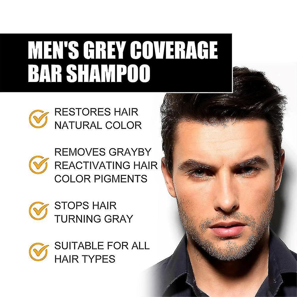 3pcs Grey Hair Reverse Shampoo Bar Organic Essence Hair Darkening Shampoo Soap 2023 New