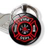 Modern Simple Style Zinc Alloy Firefighter Emblem Keychain Elegant Gift