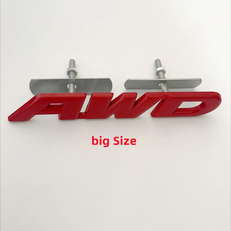 3D Metal Car AWD Front Grill Sticker Tail Emblem Badge Rear Decal Logo for Impreza 4X4 Off Road SUV 4WD