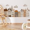 Городские наклейки на стену в скандинавском стиле для детской спальни, комнатный арт-декор, виниловые наклейки