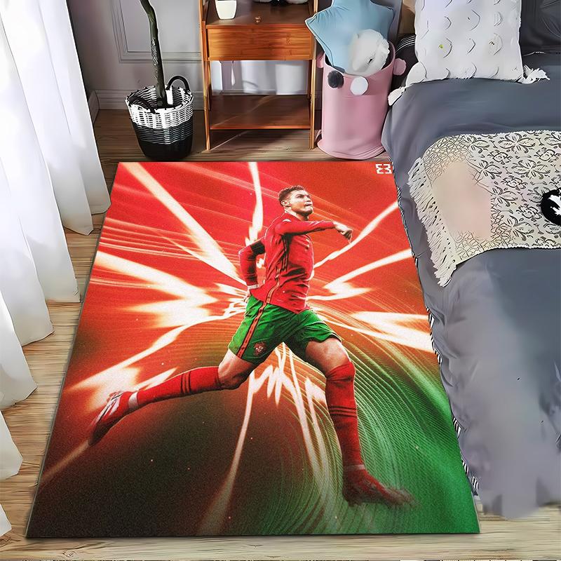 Soccer Player Designed floor mat, suitable as a non-slip mat for the living room or bedroom sofa