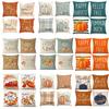 Various Harvest Festival Pumpkin Combination Pillow Covers Set of Four Thanksgiving Decorative Pillow Cushion Covers