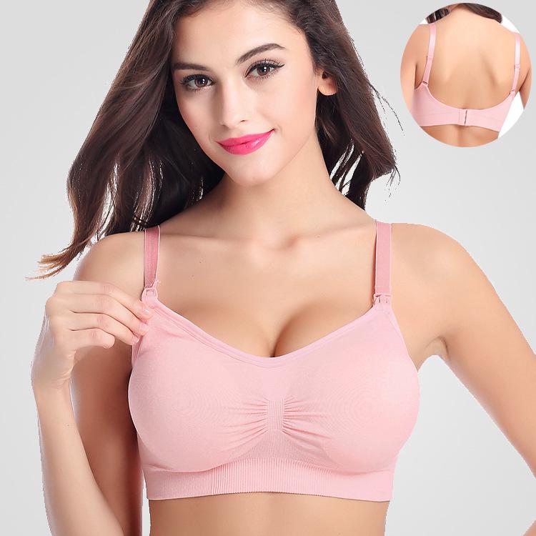 New Style Plus Size Wireless Front Closure Nursing Bra - Adjustable, Gathered, Seamless Maternity Underwear