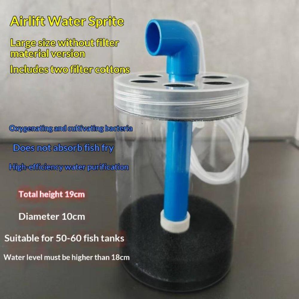 Floating Aquarium Bio Filter Blue Elbow Outlet Fish Tank Filter Fry Shrimp Breeding