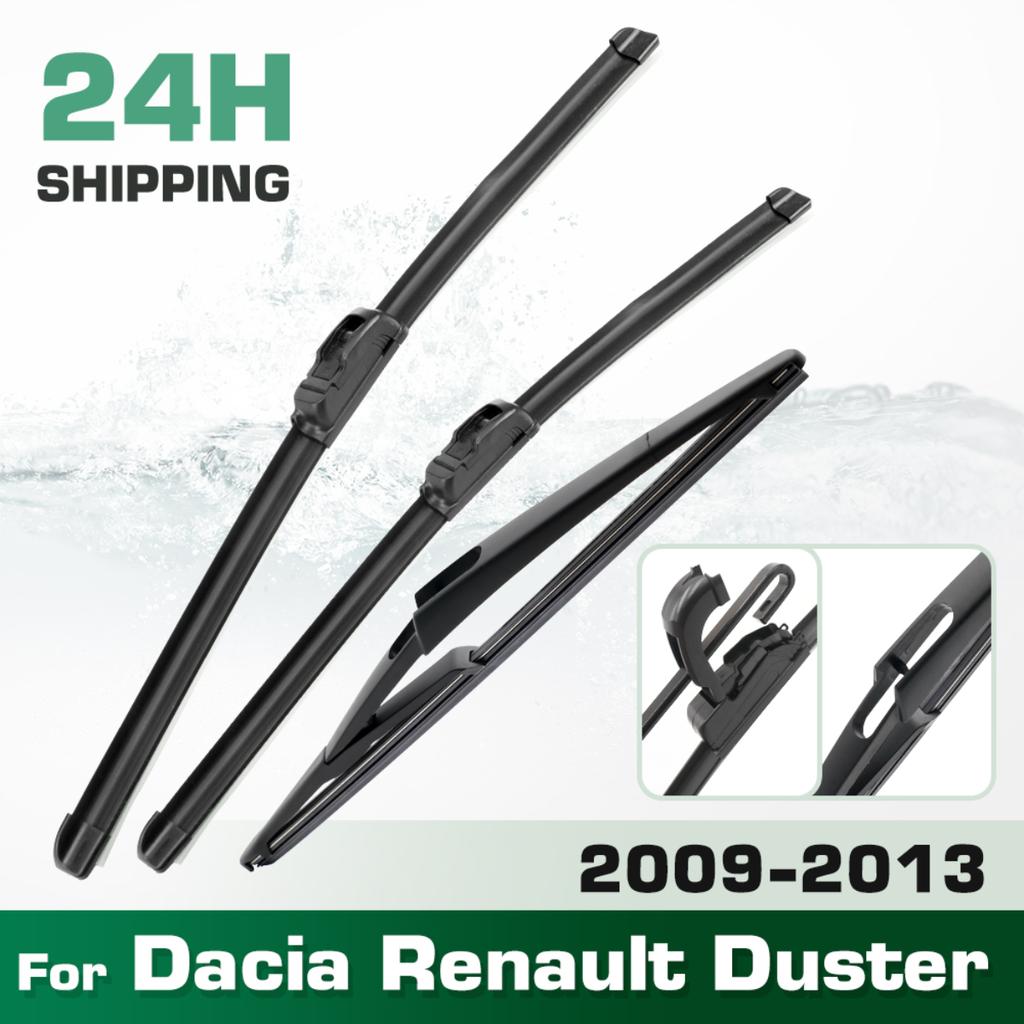 For Dacia Renault Duster 2009-2013 2010 2011 2012 Wiper Front&Rear Wiper Blades Windshield Windscreen Window Brushes 20"+20"+12