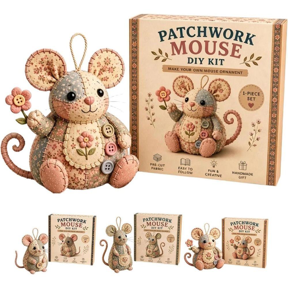 Step by Step Guide Patchwork Sewing Craft Set Handmade Mouse Sewing Kit  Craft Learning