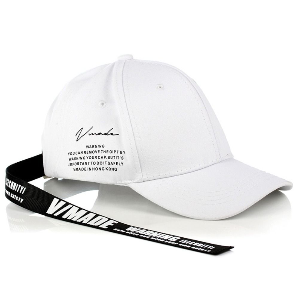 Breathable Adjustable Punk Hip Hopr Hats Long Ribbon Cap Duckbill Chapeau Baseball Caps