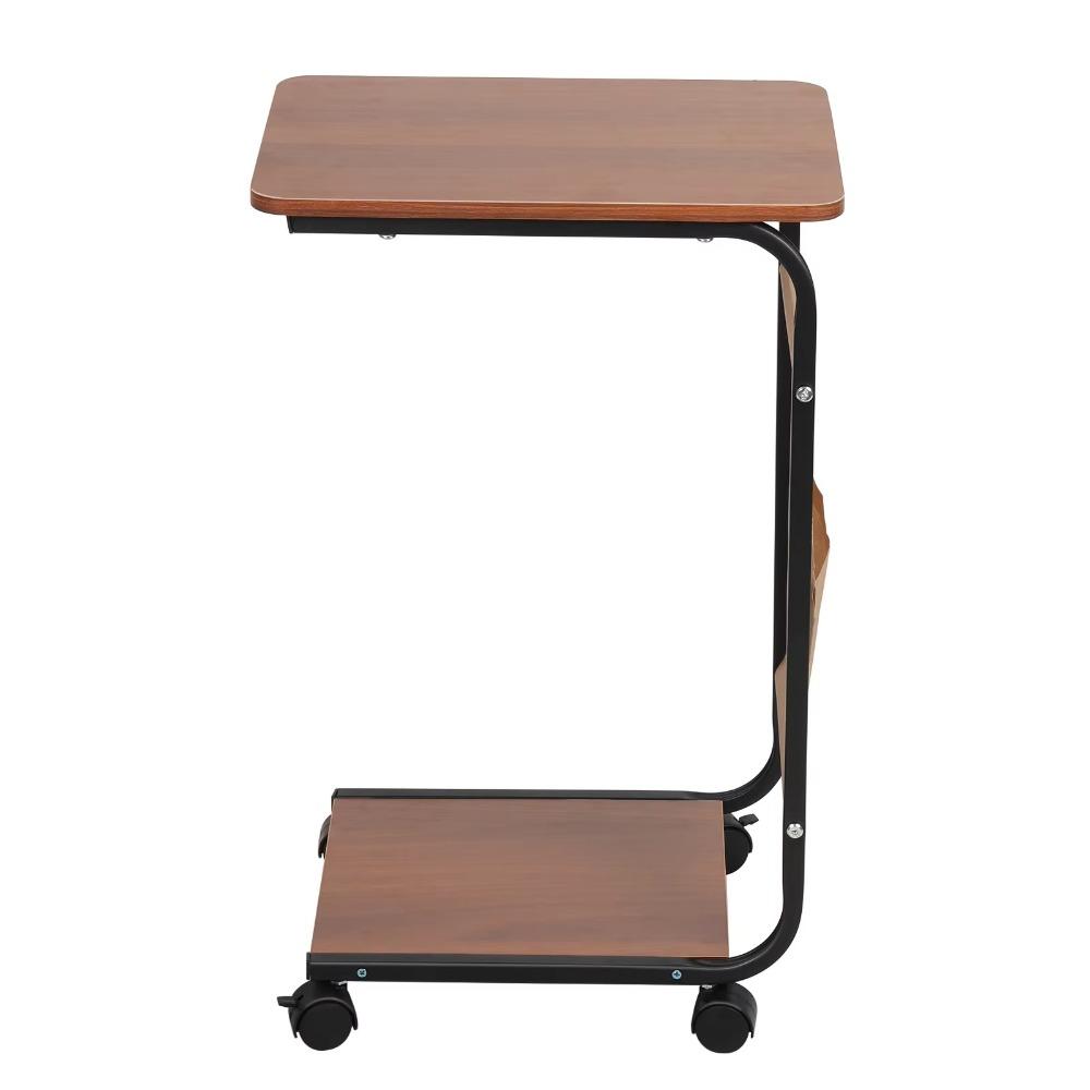 Movable Sofa Side Table 2-Tier Storage Shelf Bedside Table High Quality Coffee Table