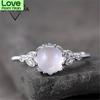 Women 'S 925 Sterling Silver Moonstone Ring White Opal Ring Engagement Band Silver Jewelry Ring Wholesale