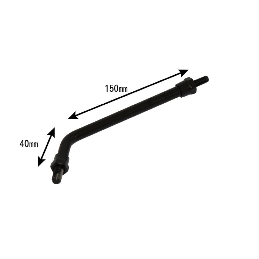 Kawasaki Z2 Type Long Mirror Stays for Motorcycles 10mm (Black) (Mad Max) (2 Pieces)