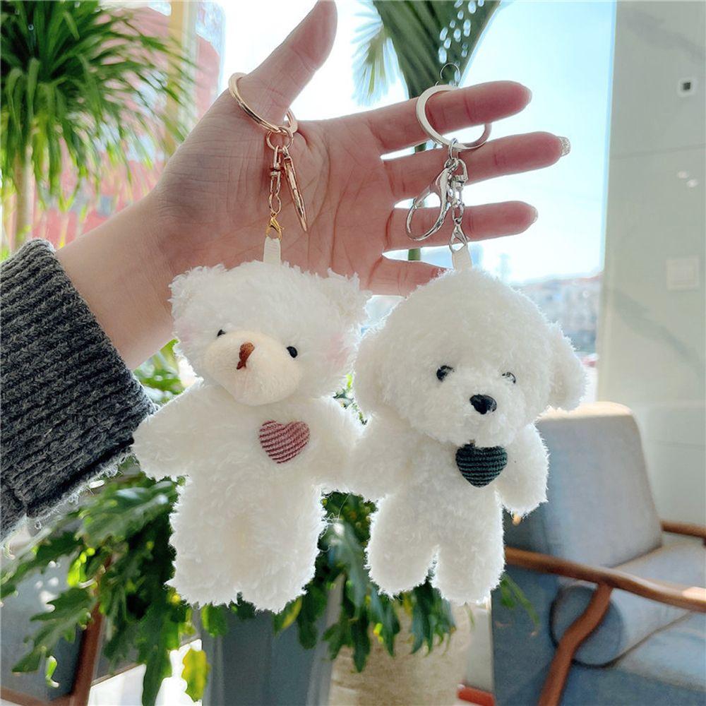 Bag Accessories Plush Rabbit Keychain Dog Plush Keyring Bear Plush Keychain Backpack Pendant