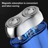 Мини-электробритва USB перезаряжаемая водонепроницаемая бритва для влажной и сухой езды с двумя головками портативный триммер для бороды для мужчин инструмент для удаления волос