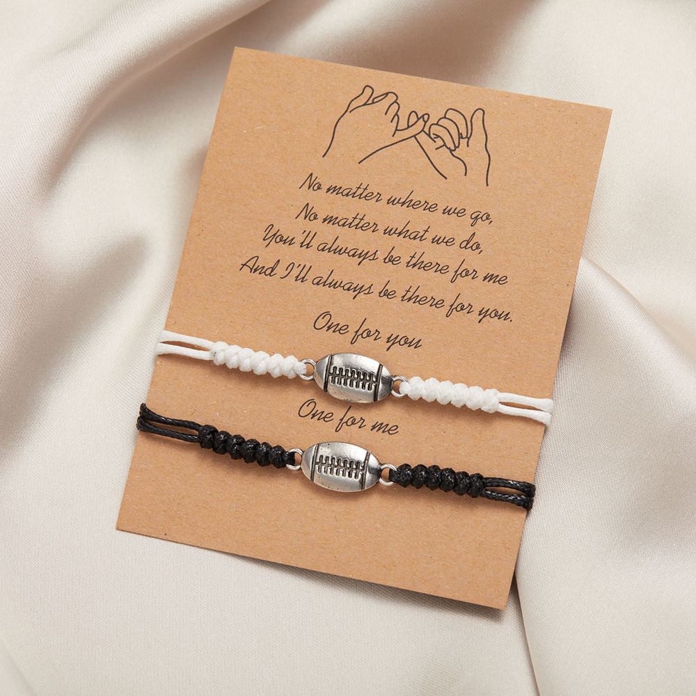 Baseball Football Ball String Rope Korean Style Bracelet Couple Hand Rope Jewelry Accessories