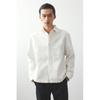 H M Regular Fit Cotton Twill oversHirt wHite