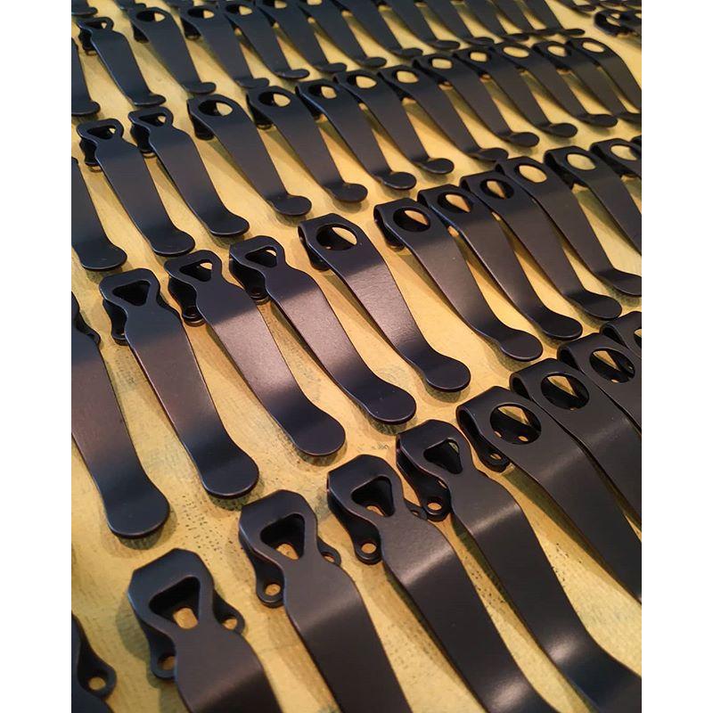 Pocket Knife Clip Stainless Steel Black Deep Carry Back Clip for Griptilian Folding Pocket Knife DIY Accessories Parts