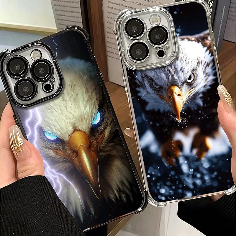 Bald Eagle Cool Plating Phone Case For Xiaomi Poco X5 X6 X7 X8 Pro Max F8 Ultra F7 M8 M7 M5S Redmi 15C 15 14C 13C 13 X3 12C F6