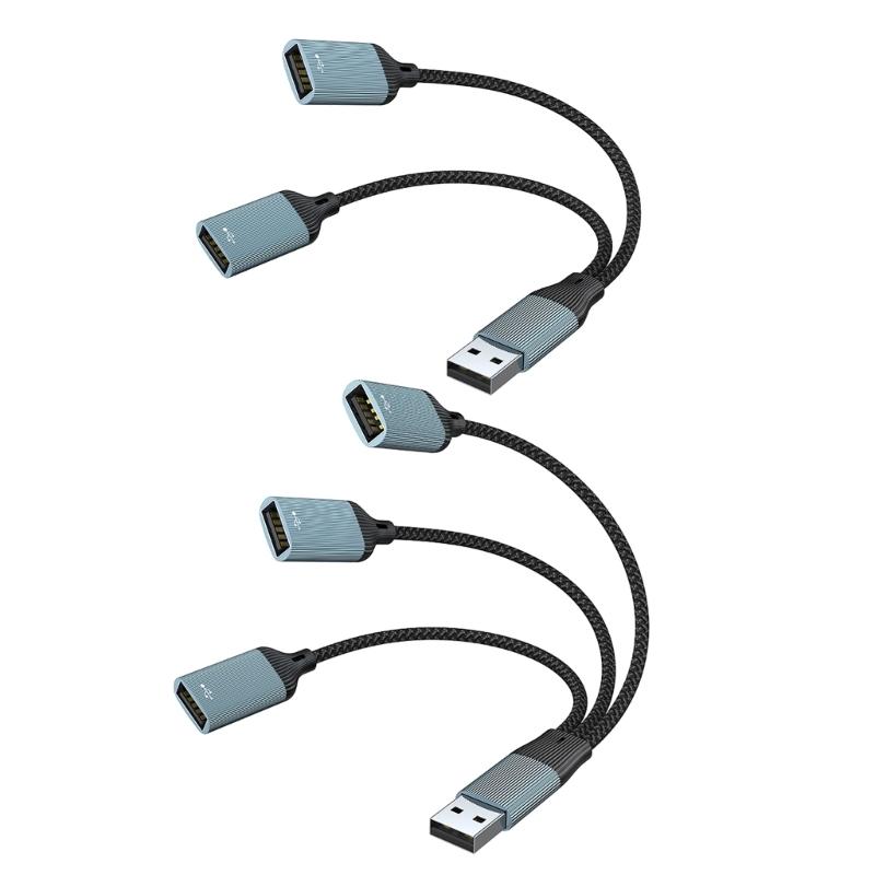 USB-удлинитель 2/3 порта с быстрой передачей данных 480 Мбит/с и зарядкой 1,5 А для ПК, ноутбука, принтера, мыши