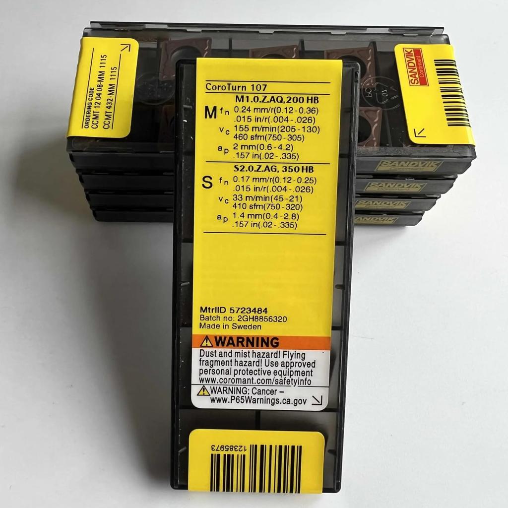 Original Sandvik / CCMT120408-MM 1115 /Carbide CNC Blade 10 PCS