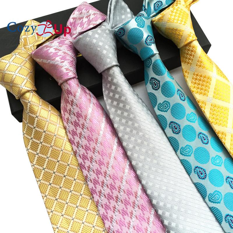 Уютный ап 3,15 дюйма(8 см) Модный полосатый мужской галстук с узором пейсли в клетку и цветком на свадьбу