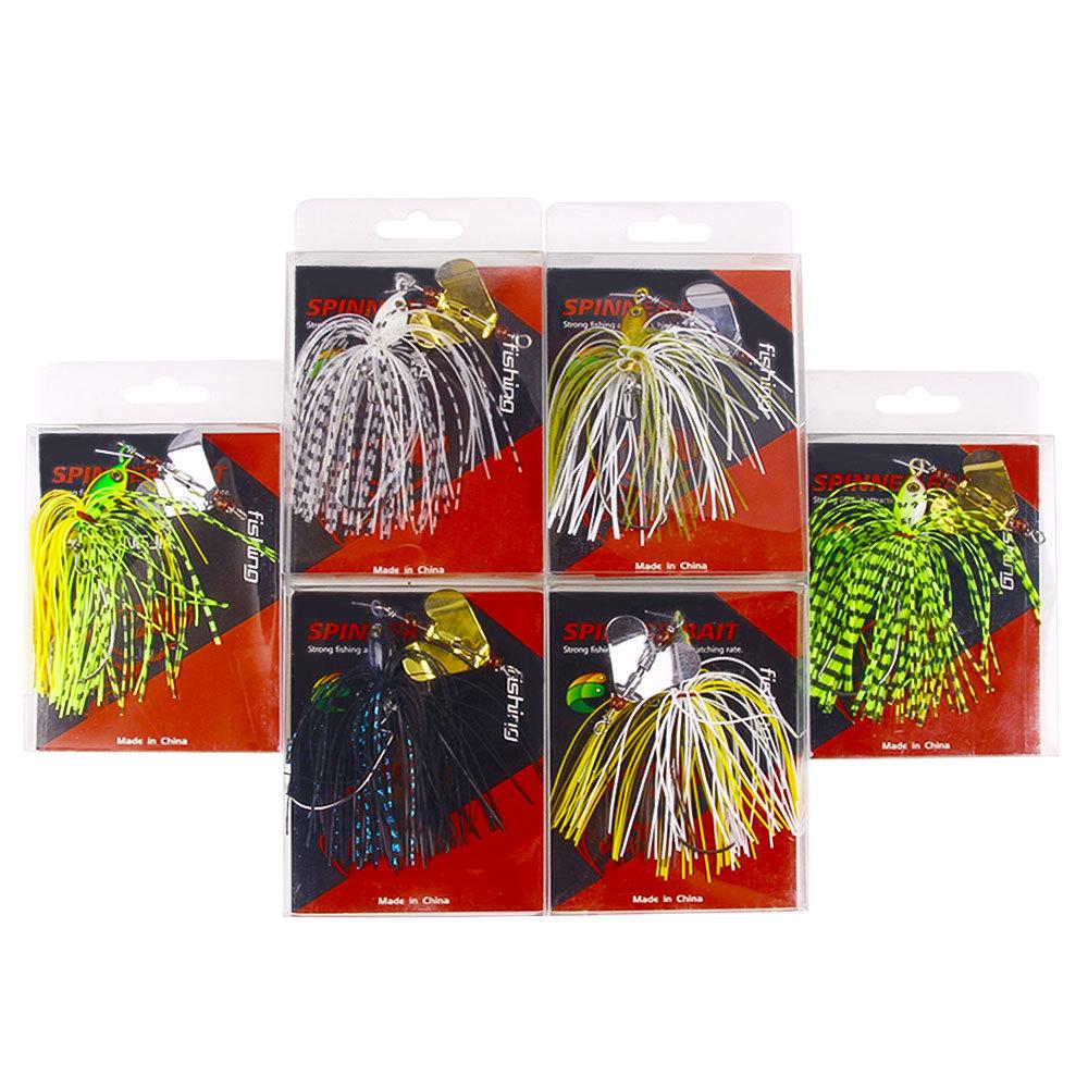 1pc 13.5cm 20g Jig Spinner Bait Fishing Lure Pinwheel Blade Chatter Bait Dancer Buzzbait 3/0 Fishing Hook For Bass Pike