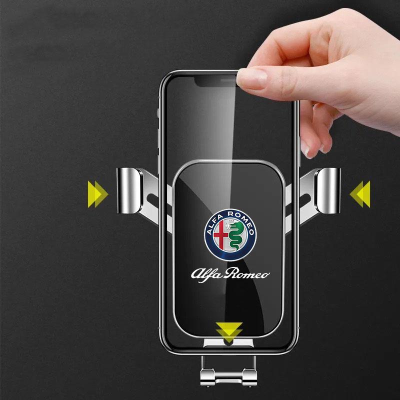 MWGHF1 ABS Car Phone Holder Fixed Bracket Stand Mobile For Alfa Romeo STELVIO Giulia 159 Giulietta 147 Mito 156 MTO Car Accessories