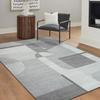 Soft Modern Living Room Rug Geometric Patterns Grey 190x240