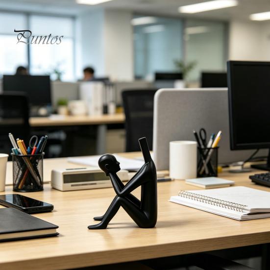 Устойчивая подставка для телефона, 3D-печатная статуэтка читающего человека, Абстрактная скульптура головы-книги, Цельнопечатное креативное украшение для стола, Держатель для дома и офиса