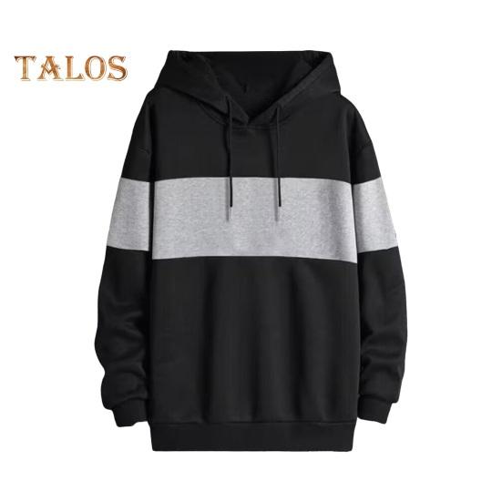Мужская толстовка с капюшоном на осень-зиму, контрастного цвета, с длинными рукавами, эластичными манжетами и подолом, тонкая повседневная одежда, повседневный спортивный топ