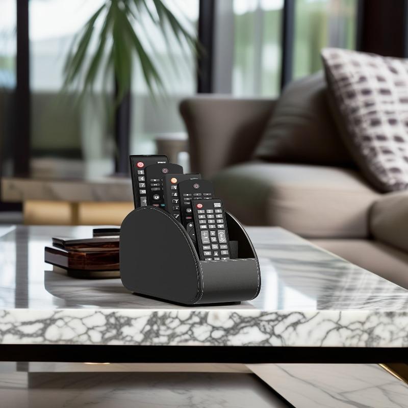1 шт. Держатель для пультов с 5 отделениями - Совместим с ТВ/DVR/Кабельным, Компактный настольный лоток для пультов/Очков/Ручек