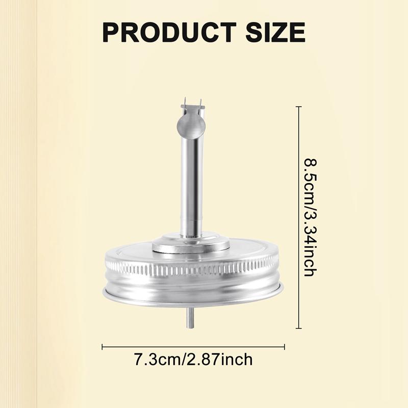 2 Pieces Jar Oil Spout Lid Oil Pour Spout Dispenser Lid Regular Mouth Oil Pour Lid With Caps Compatible With Mason Jar