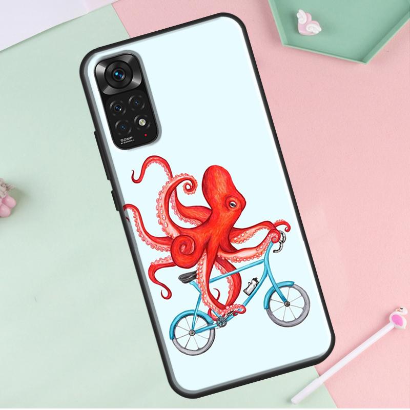 Чехол «Осьминог» для Redmi Note 12 Pro Plus для Redmi Note 10 8 9 11 Pro 12S 11S 10S 9S 9C 10C 12C