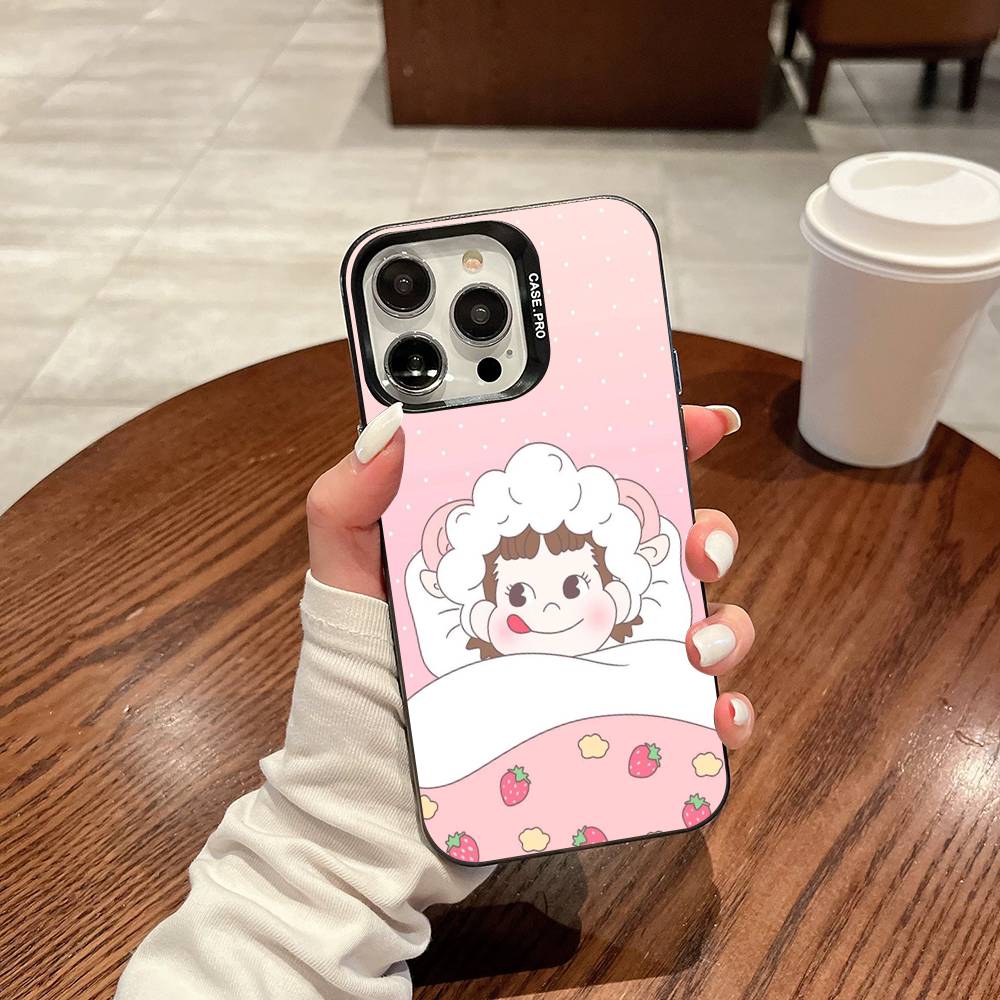 Чехол для телефона Fujiya Milky Peko-Chan для iPhone 17 16 15 14 13 12 11 Pro MAX Матовый Ударопрочный Задняя панель Противоударный Матовый Чехол