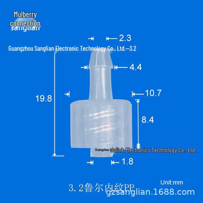 Translucent Pure PP Luer Swivel Connector for Equipment Use