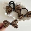 Fashionable Leopard Print Hair Clips Ribbon Bowknot Hairband Hair Claw Woman's Hair Accessories