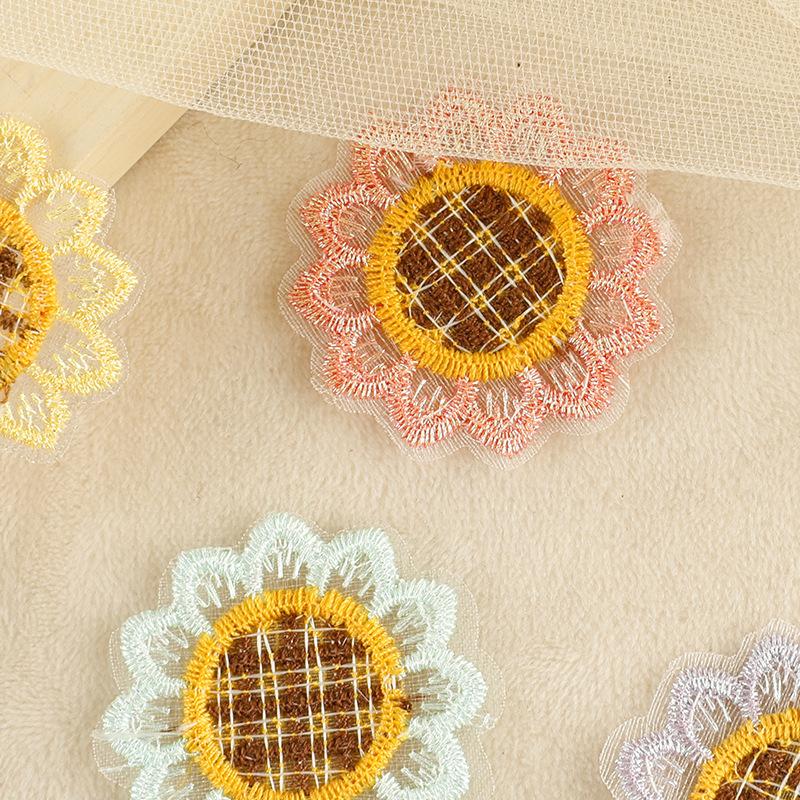 Computer Embroidery Label Lace Sunflower Cloth Label Clothing Accessories Hand Account Diy Accessories Badge Accessories Embroidery Cloth Sticker